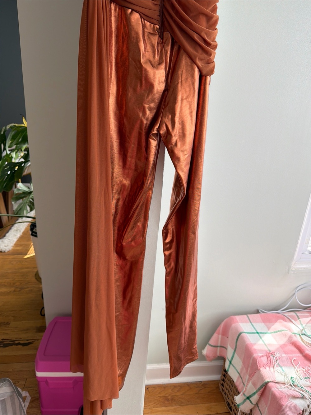 Fashion Nova Metallic bronze Strapless Jumpsuit - Picture 10 of 10